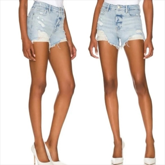NWT Good American Bombshell Denim Jean Shorts 27 - Picture 1 of 10